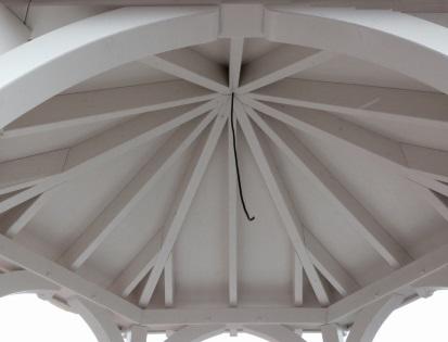 Pavillon Untersicht der Decke